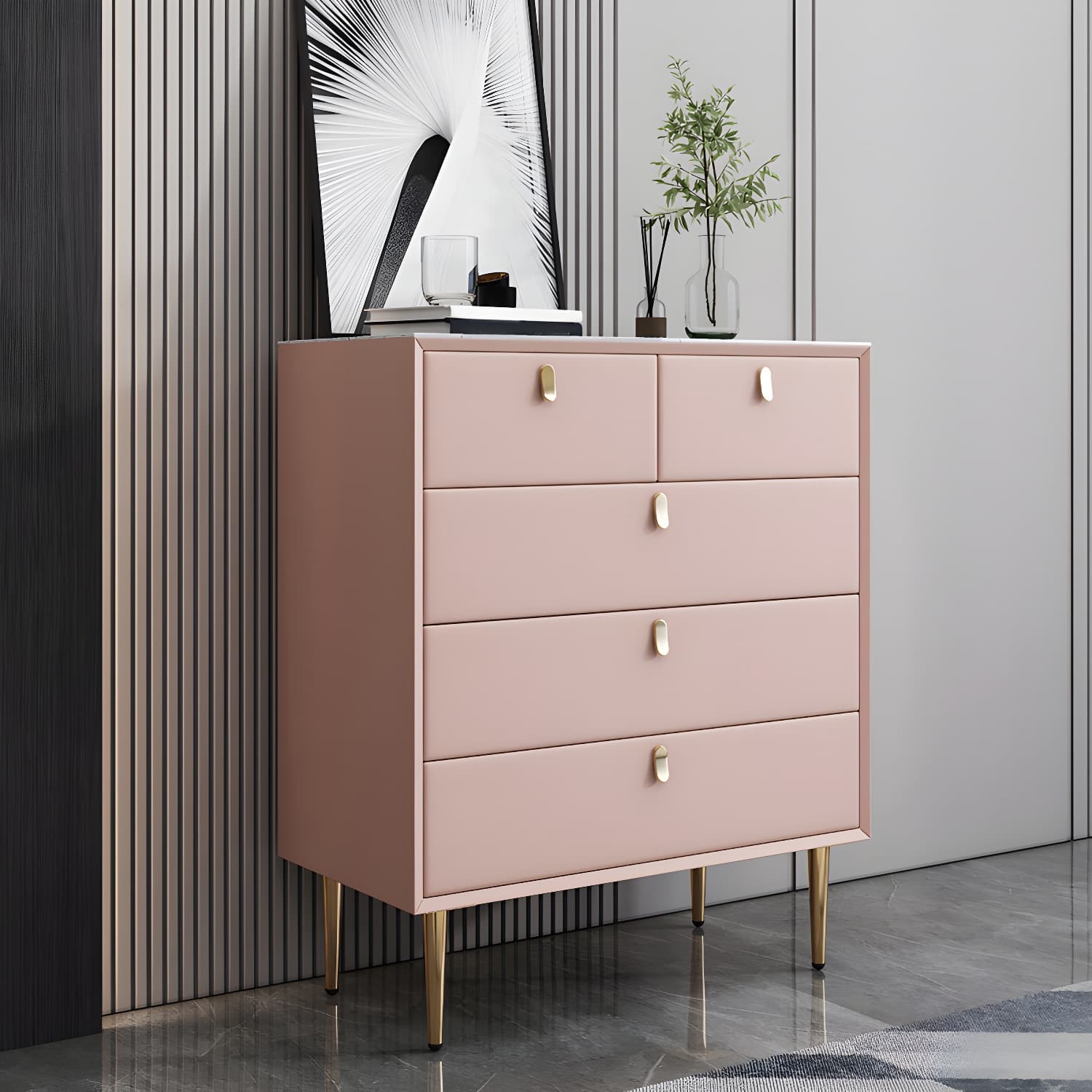 15.6-inch W Storage Chest Classic Glam Dresser with 5/6/7/9 Drawers - image 7
