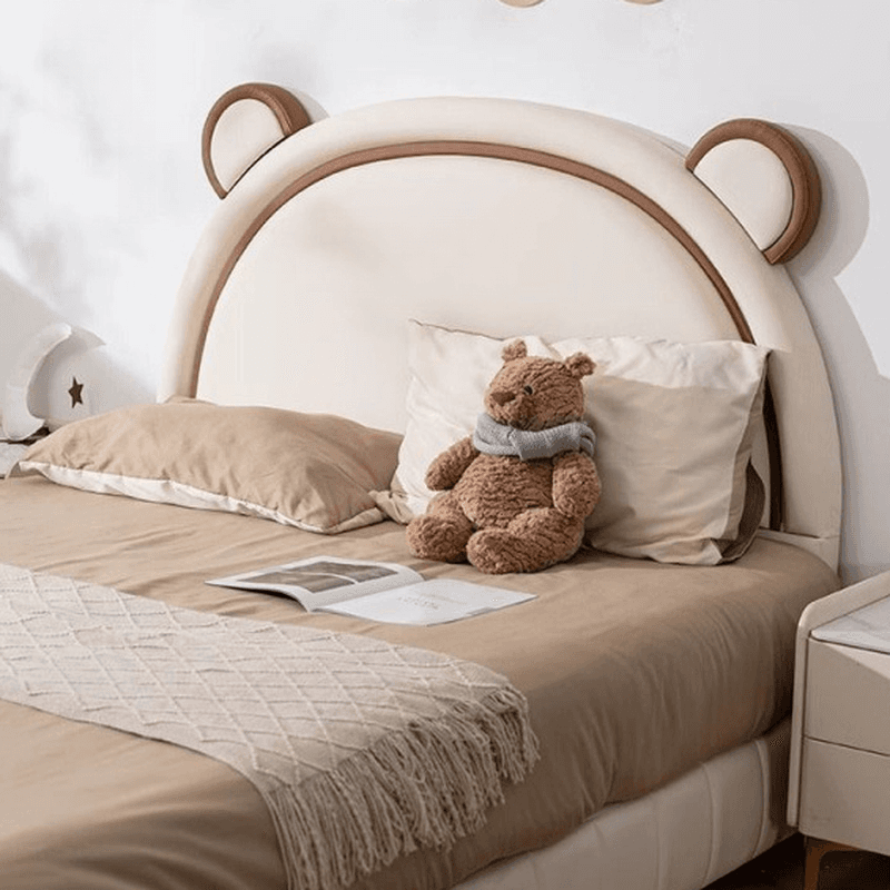 Modish Timber Panel Headboard with No Distressing, Arched Shape for Twin XL/King/Queen Bed, Featuring Sponge Upholstery and Standard Height - image 5