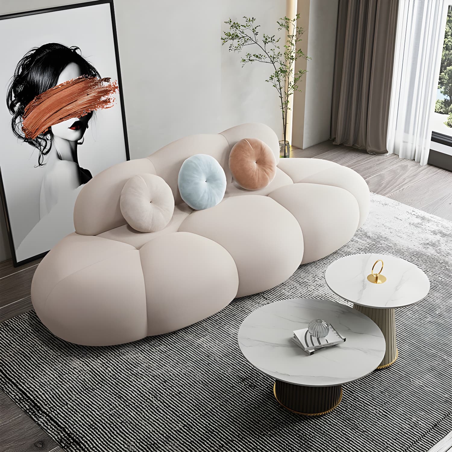 Contemporary Stationary Living Room Armless Standard Cushions Sofa - image 10