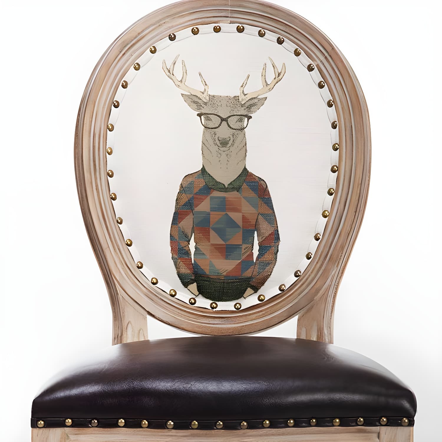 Solid Wood Country Style Dining Room Chair Matte Finish King Louis Back Side Chair - image 23