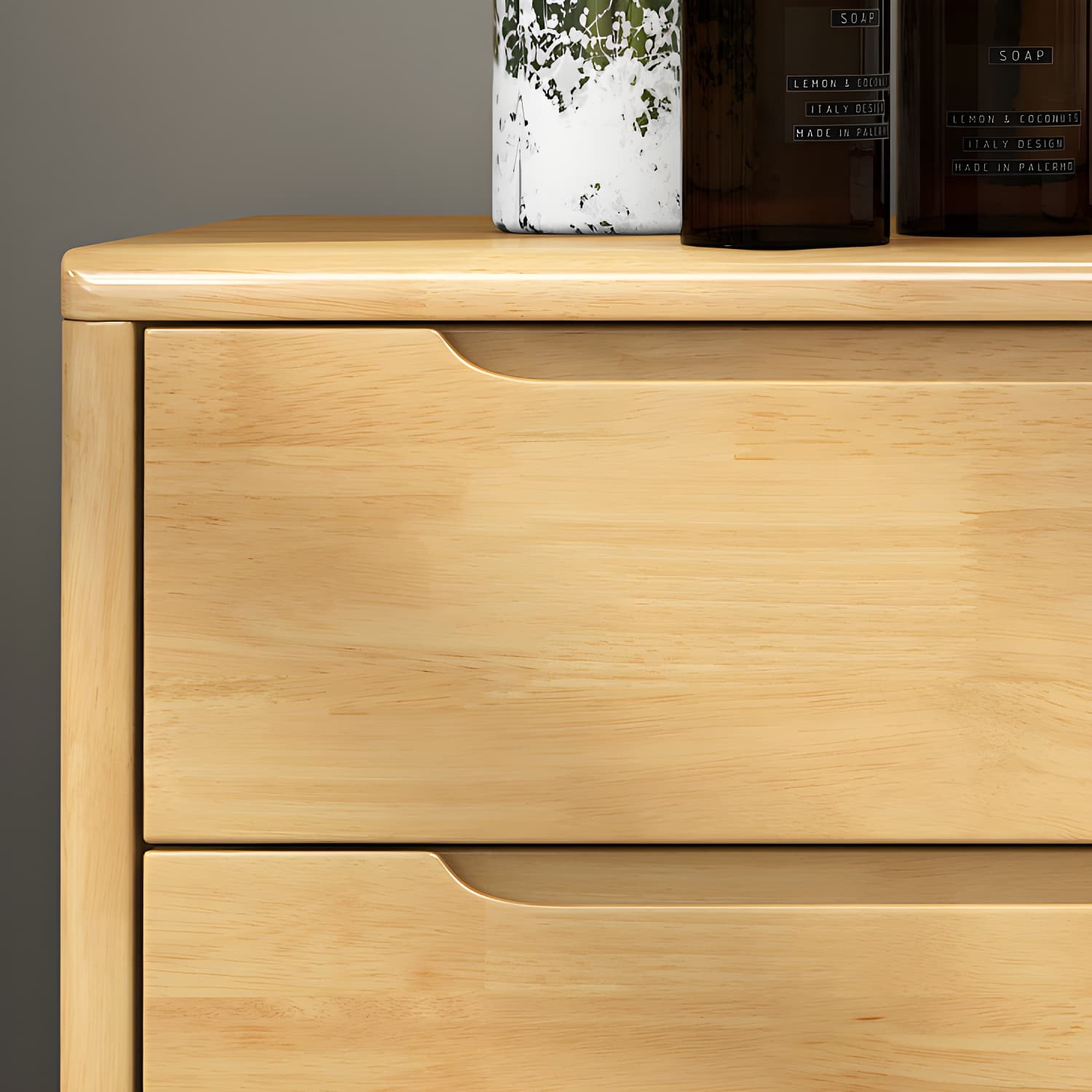 Mid-Century Modern Chest Rubberwood Squared Legs Grooves with Drawer Accent Chest - image 11