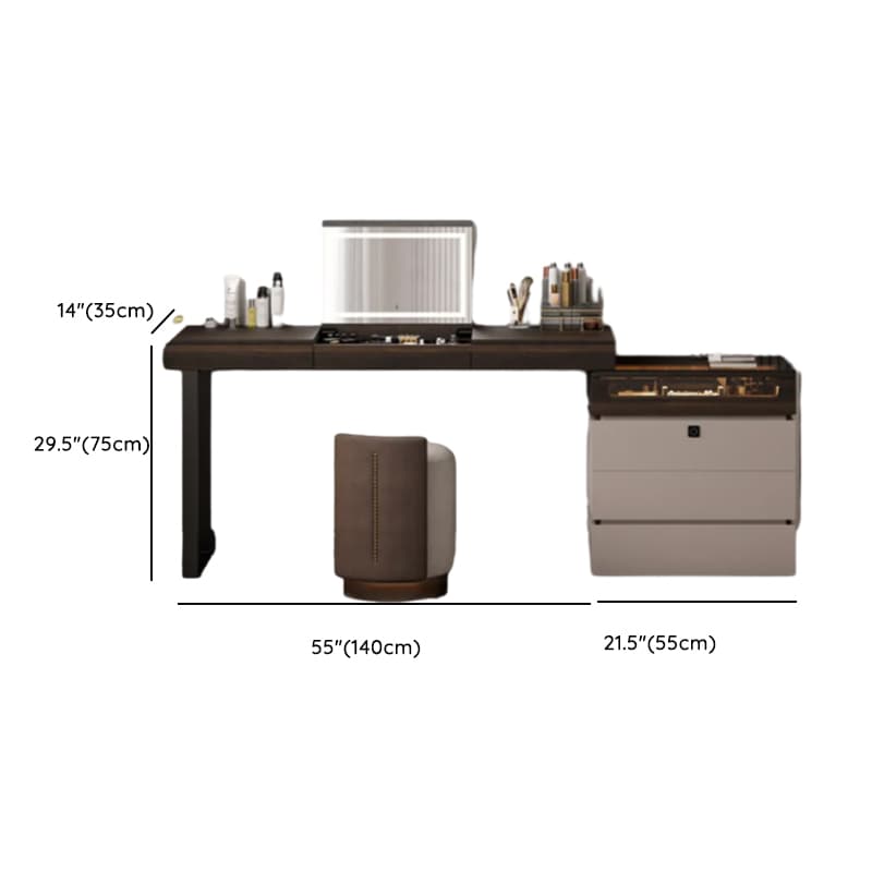 Space-saving Vanity Set with 7/11 Drawers, Lighting, Dividers, 2-in-1 Design, and Adjustable Touch Brightness - image 22