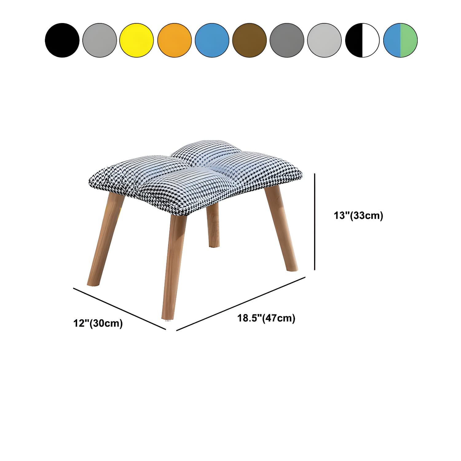Fabric Rocking Chair Color Panel Contemporary Tufted Cushions Rocker Chair with Ottoman - image 25