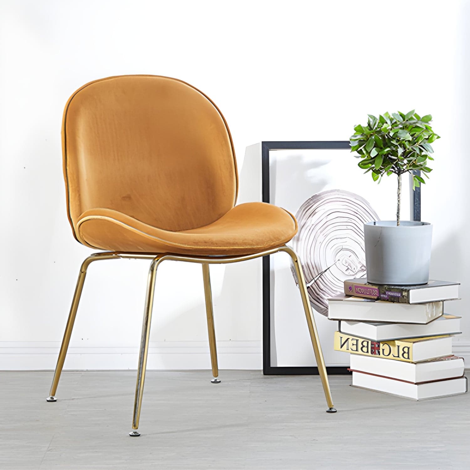 Metal Scandinavian Restaurant Side Chair Matte Finish Wingback Dining Chair - image 12