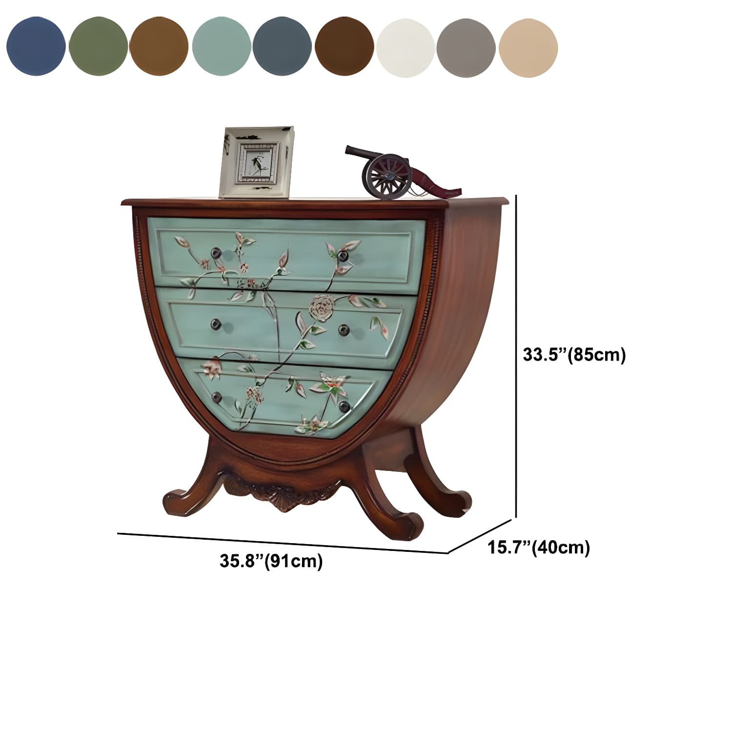 Rustic Wood Chest Vertical Chest with Drawers for Living Room - image 22
