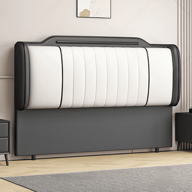 Simplistic Style Wingback Headboard with Camelback Shape in Pine Wood, No Distressing, Available in King/Queen/Full Sizes, Featuring Sponge Upholstery and Standard Height - image 14