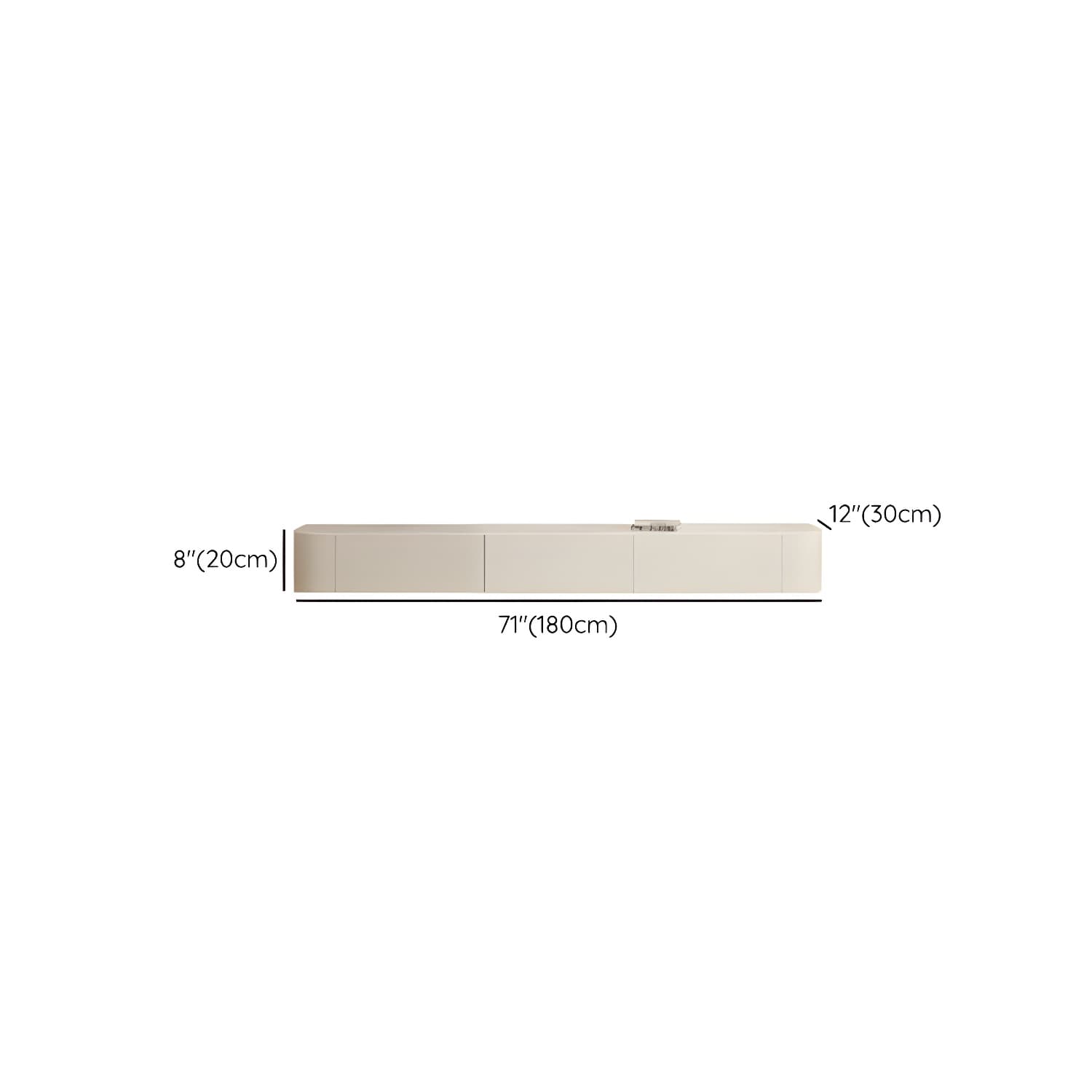 Stone TV Media Console Floating Stand Console with 2 Drawers - image 9