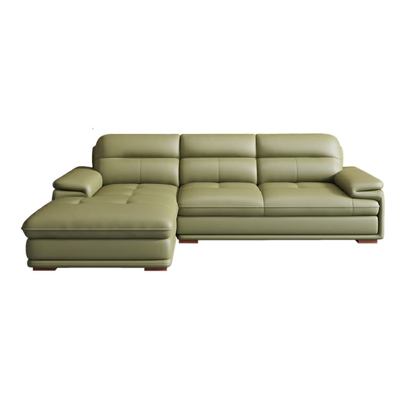 Elegant Interface Genuine Leather Sectional Set in Gray for Stylish Living Rooms - image 14