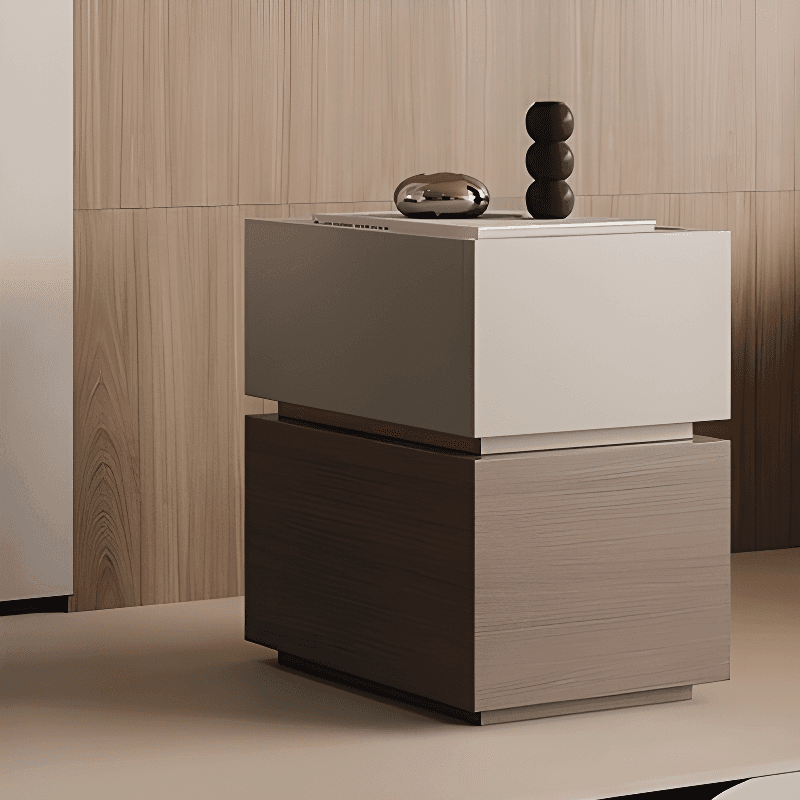 Organic Modern Nightstand With Drawer Organization featuring 2 Drawers and Particle Board Wood Countertop - image 12