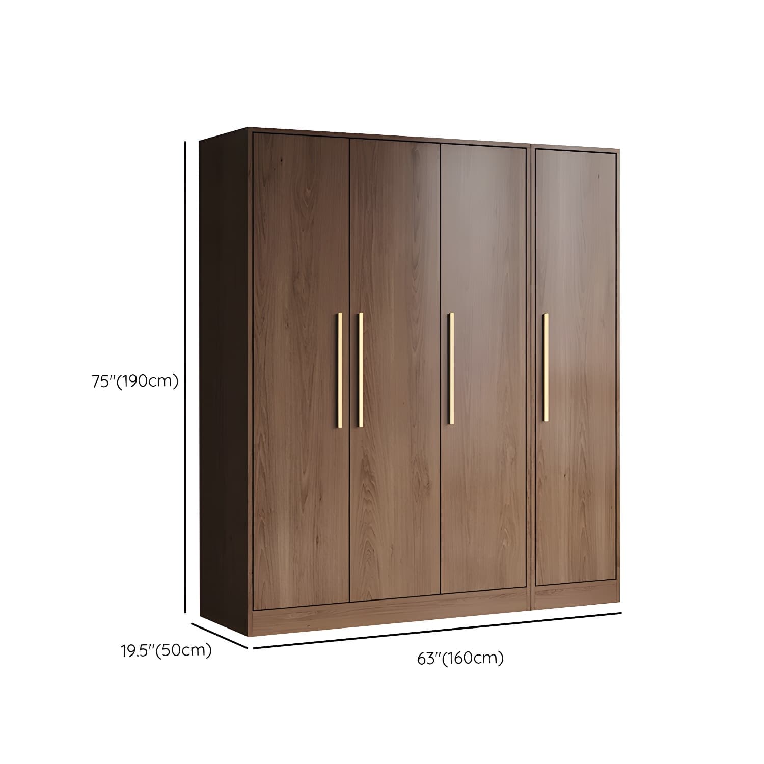 Wood Grain Design Armoires & Wardrobes with Soft Close Door and Storage Space - image 18