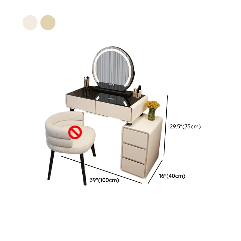 Trendy Standard/Small Vanity Set with Light Up Mirror and Adjustable Touch Lighting - image 13