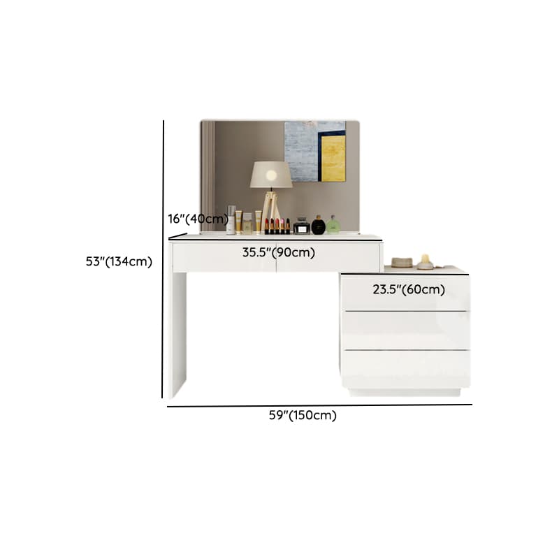 Scalable Manufactured Wood Push-Pull Bedroom Floor Vanity, No Suspended - image 11