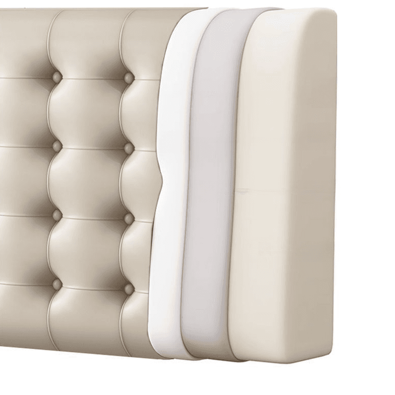 Modish No Distressing Button-tufted Panel Headboard in Rectangle Shape for King/Queen/Full Bed with Sponge Upholstery Fill and Standard Height - image 10