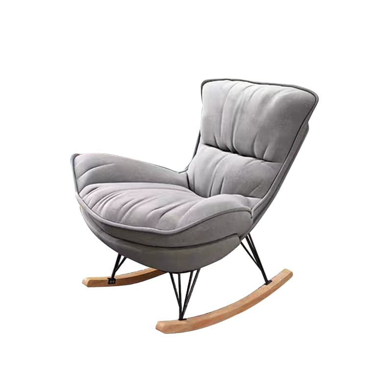 Stylish and Comfy Modern Rocking Chair with Natural Wood Legs and Slipcover - image 11