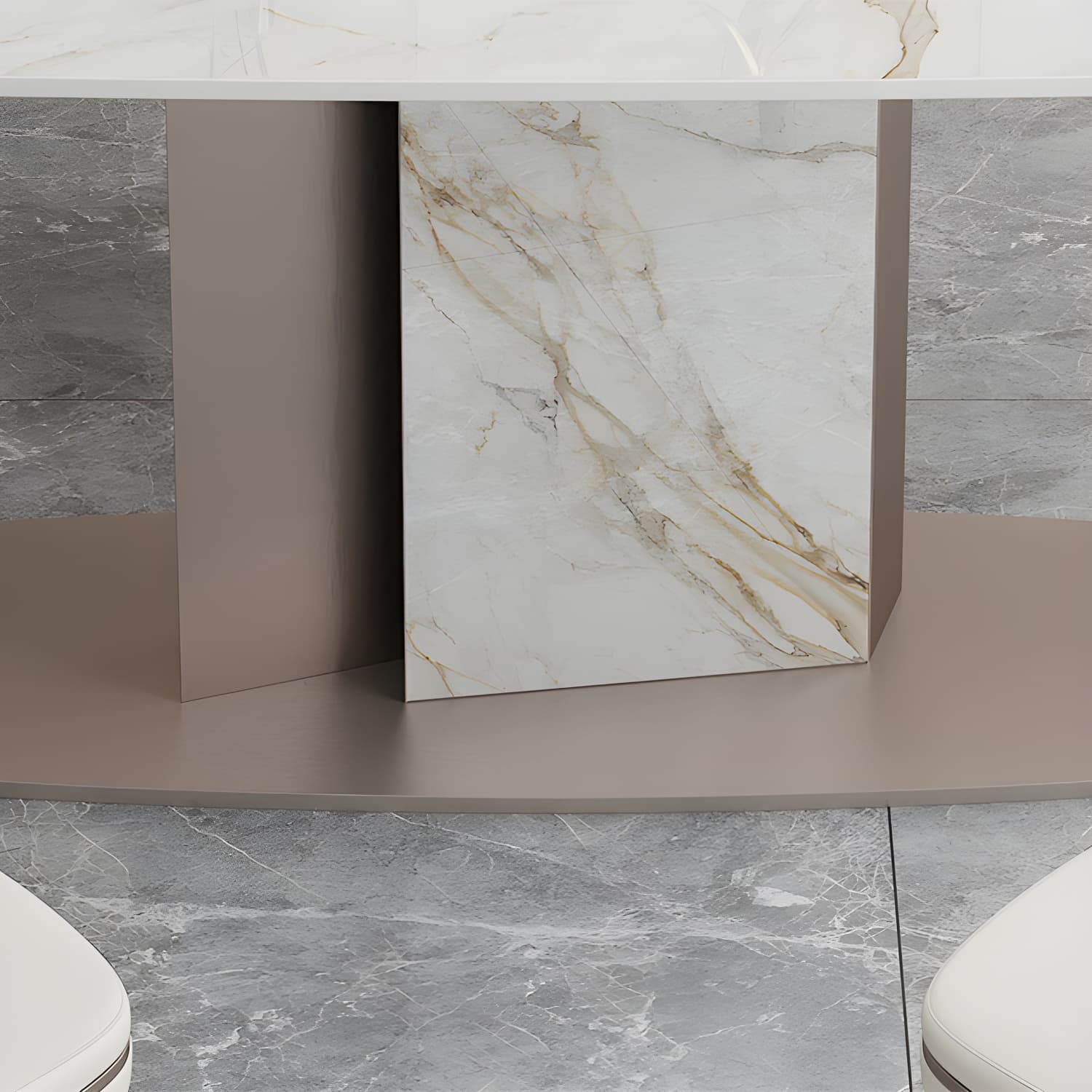 Luxury Sintered Stone Top Dining Set 1/2/5/6/7 Pieces Rectangle Dining Table with Chairs - image 9