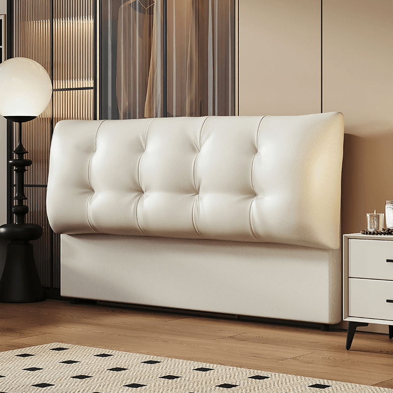 Modish No Distressing Button-tufted Panel Headboard with Rectangle Shape for King/Queen/Full Bed, Featuring Sponge Upholstery Fill and Standard Height