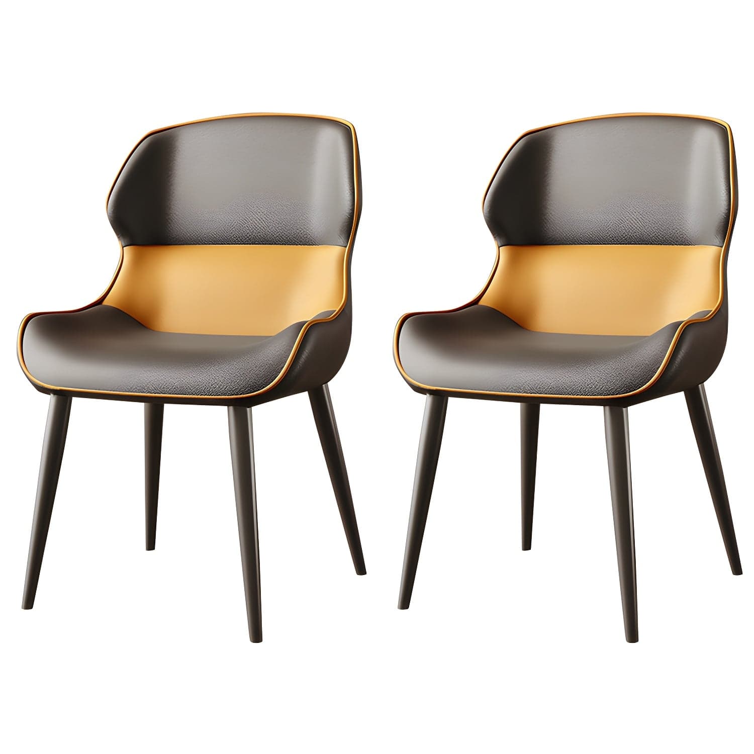 Brasserie Contemporary Faux Leather Dining Chair Parsons Chair in Matte Finish