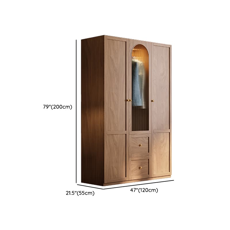 Trendy Unfinished Color Engineered Wood Unattached Armoire Cabinet - image 12