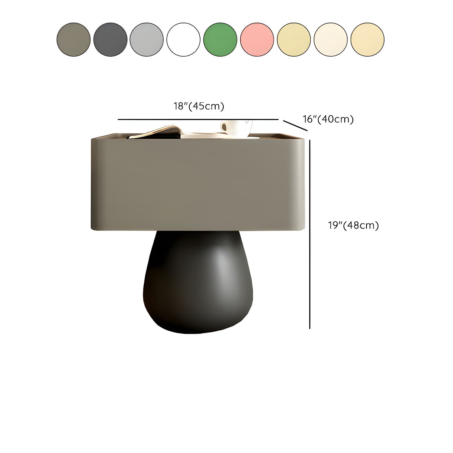 Modern Light Wood Drawer Nightstand with Faux Leather Countertop - image 22