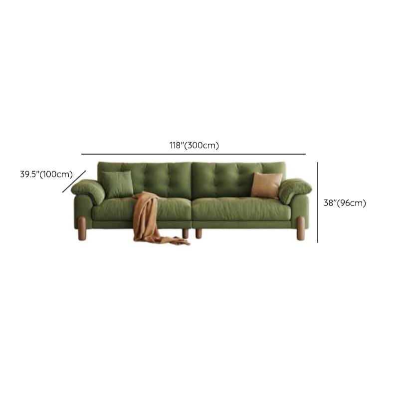 Straight Dark Green Sofa, Seats 2/1-seater, Horizontal Orientation, Button-tufted - image 17