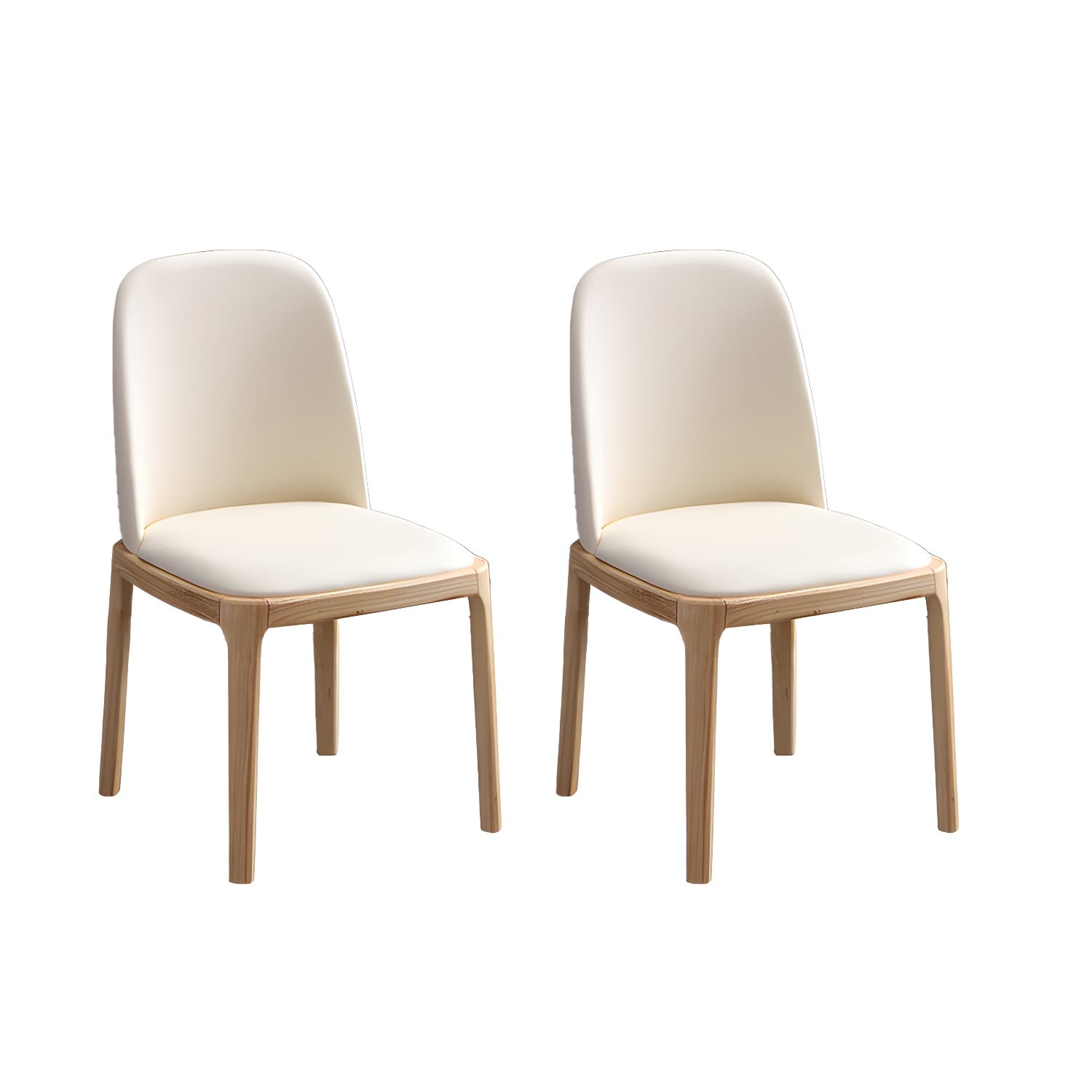 Modern Style Parsons Chairs Faux Leather Dining Chair for Dining Room - image 12