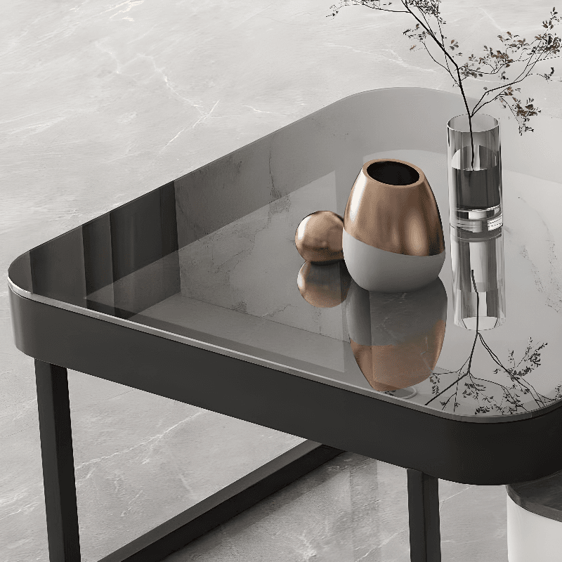 Foyer Use Glam Style Square Structure Double Nesting Coffee Table - image 9