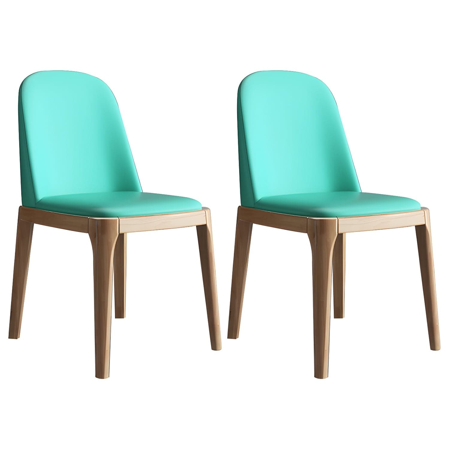 Scandinavian Home Side Chair Parsons Back Wood Armless Dining Room Chair - image 4