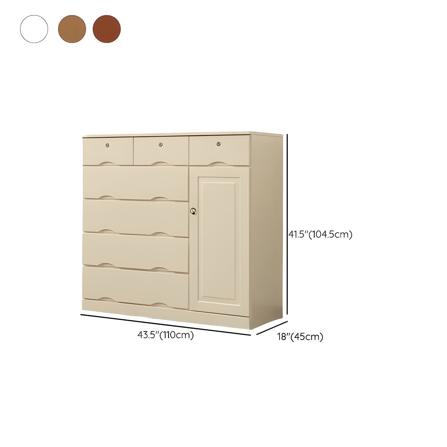 Modern Solid Wood Combo Dresser with Shelves, Drawers, and Cabinet Storage - image 18