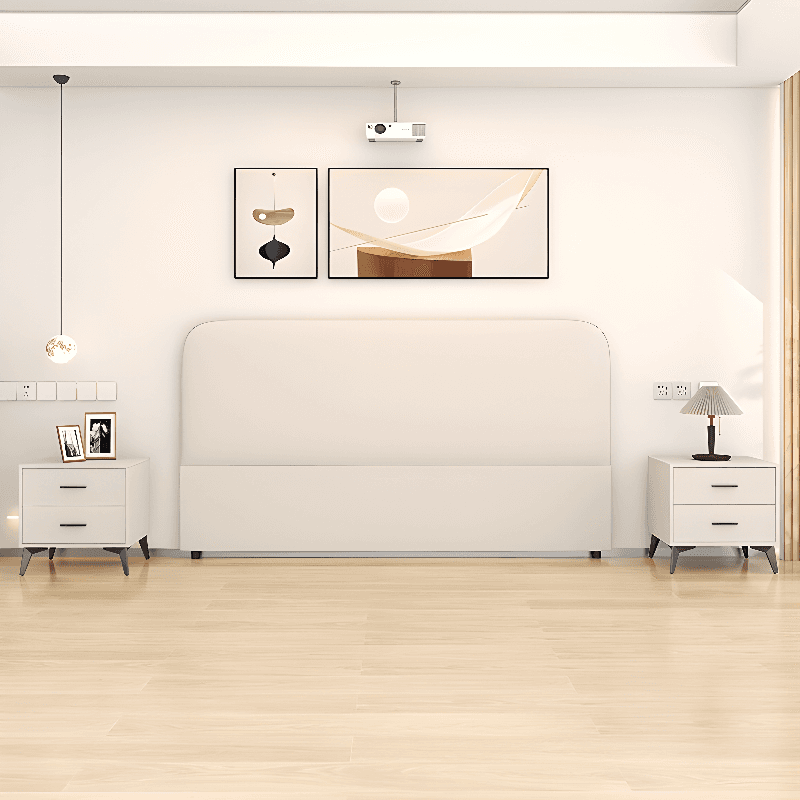 Modish No Distressing Timber Panel Headboard with Arched Shape for King/Queen/Full Bed, Featuring Sponge Fill and Standard Height - image 10