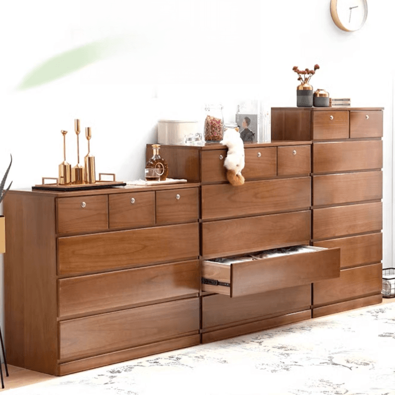 Trendy Timber Double Dresser with 7/6/8 Drawers in Horizontal/Vertical Orientation - image 7