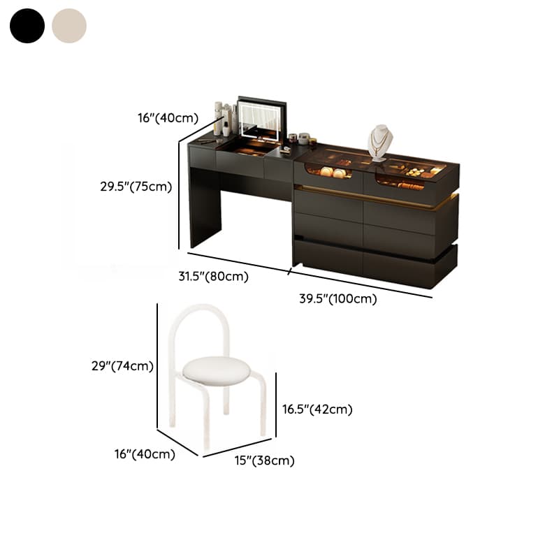 Lumber Vanity Set with Illumination Light, Scalable, Dividers, 2-in-1, Adjustable Touch and Brightness - image 18
