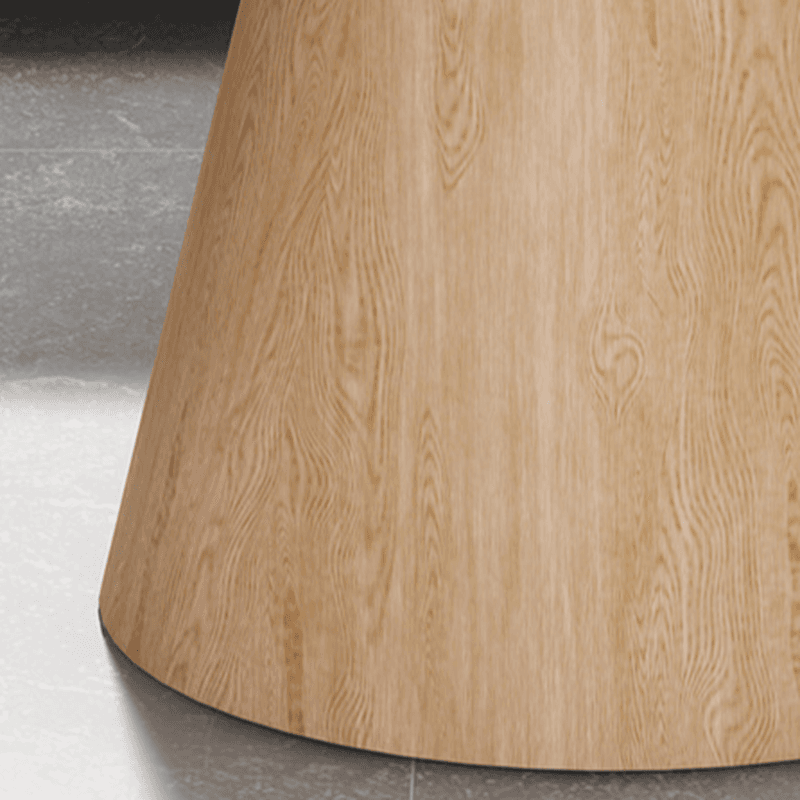 Organic Modern Style Circular Sintered Stone/Manufactured Wood Single Side Table with Plinth for Indoor Use - image 7