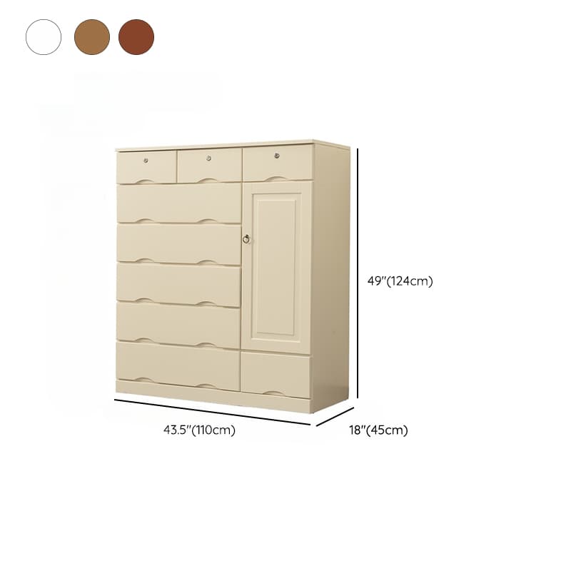Modern Solid Wood Combo Dresser with Shelves, Drawers, and Cabinet Storage - image 19