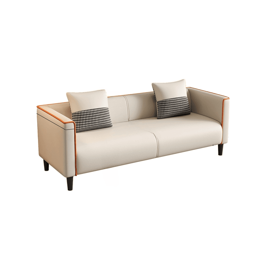 Trendy Solid Color Water Resistant Standard Sofa/Loveseat in Dark Gray/Beige/Amber Color with Arm, 2 People/Seats 3, and 2 Pillows - image 10