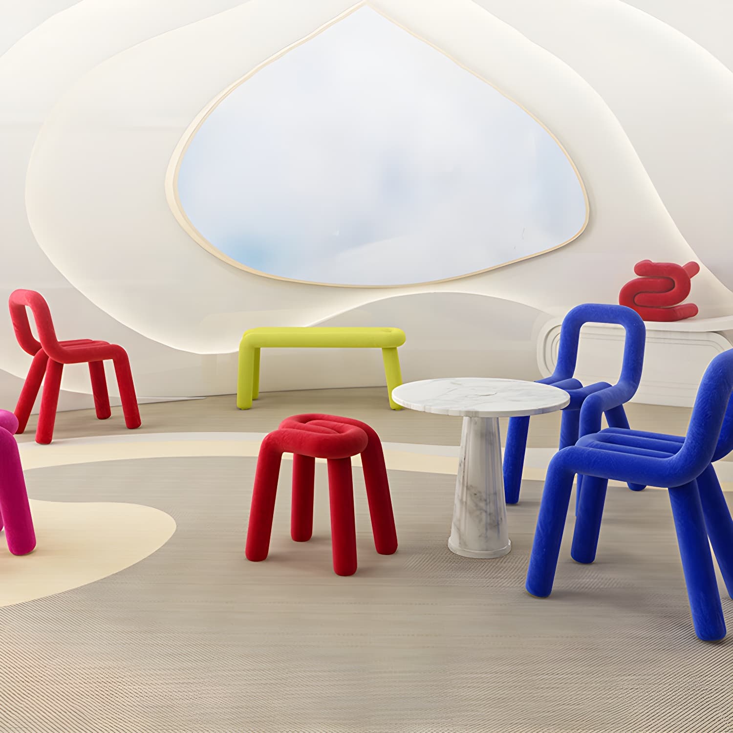 Contemporary Style Velvet Chair Set Open Back Side Dining Kitchen Chairs - image 12