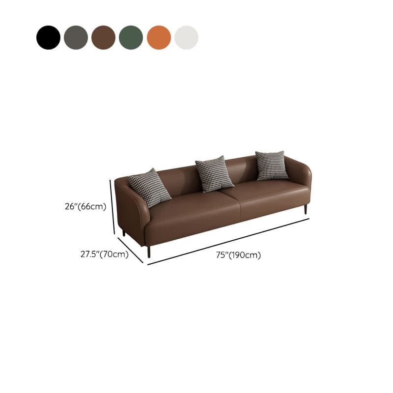 Drawing Room Standard Sofa in Pu Leather with Dark Gray/Sage/Amber Color and Armrest - image 17
