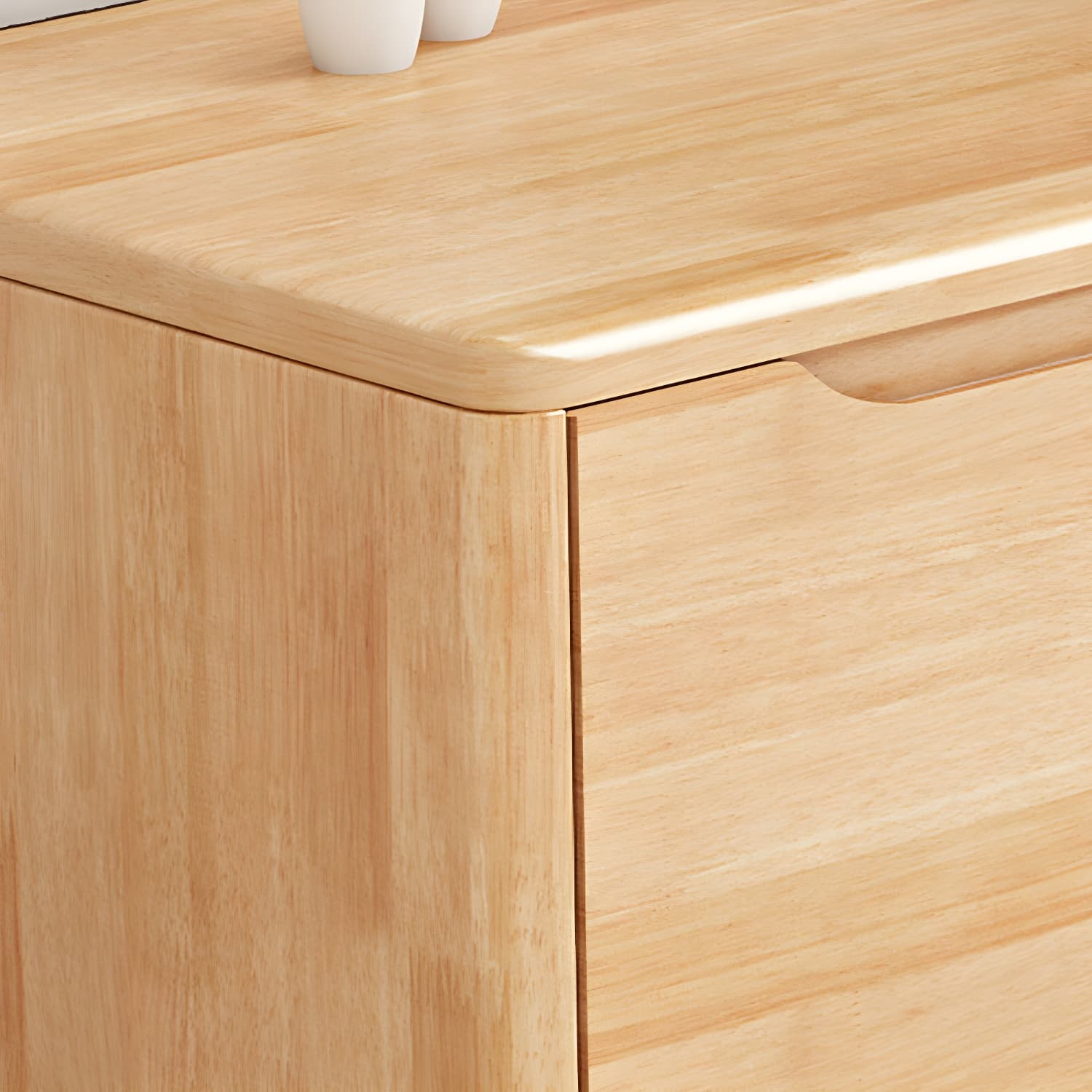 Scandinavian Open Shelf TV Console 2-Cabinet TV Stand with Soft Close Drawers - image 9