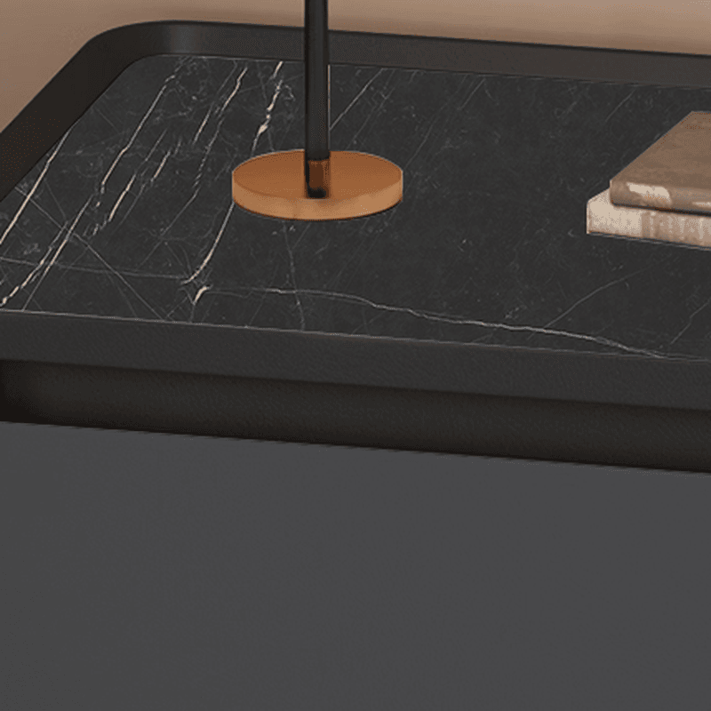 Stylish Bedside Cabinet Nightstand with 2 Drawers and Sintered Stone Countertop - image 11