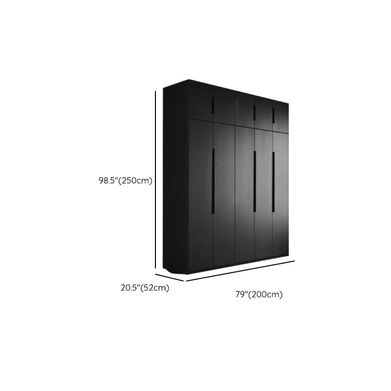 Ink Trendy Timber Wardrobe Armoire with Soft Close Drawer and Door, Interior Shelves, Clothing Rod - image 31