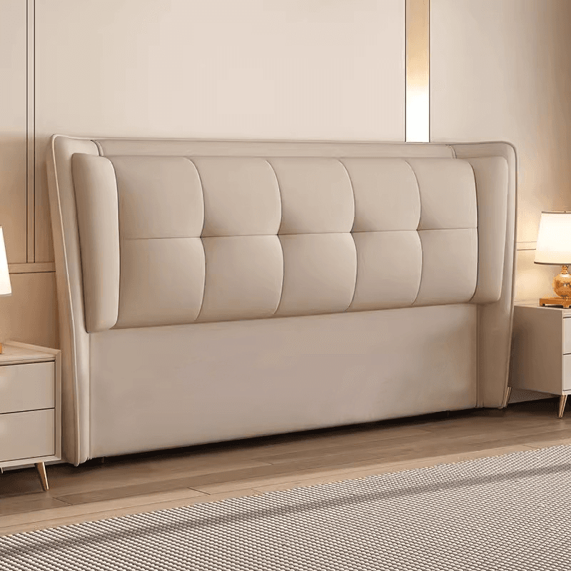 Modish Free-standing Standard Full XL(54"W x 80"L)/Full(54"W x 75"L) Panel No Distressing With Legs in Natural Wood and Decorative-stitched - image 4