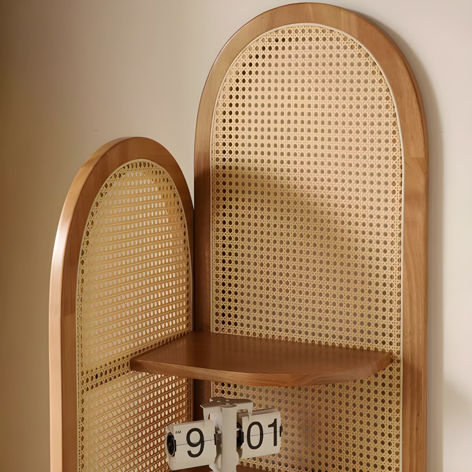Corner Scandinavian with Wood Counter Top and Rubberwood Legs, 4 Shelves & Straight Legs - image 9