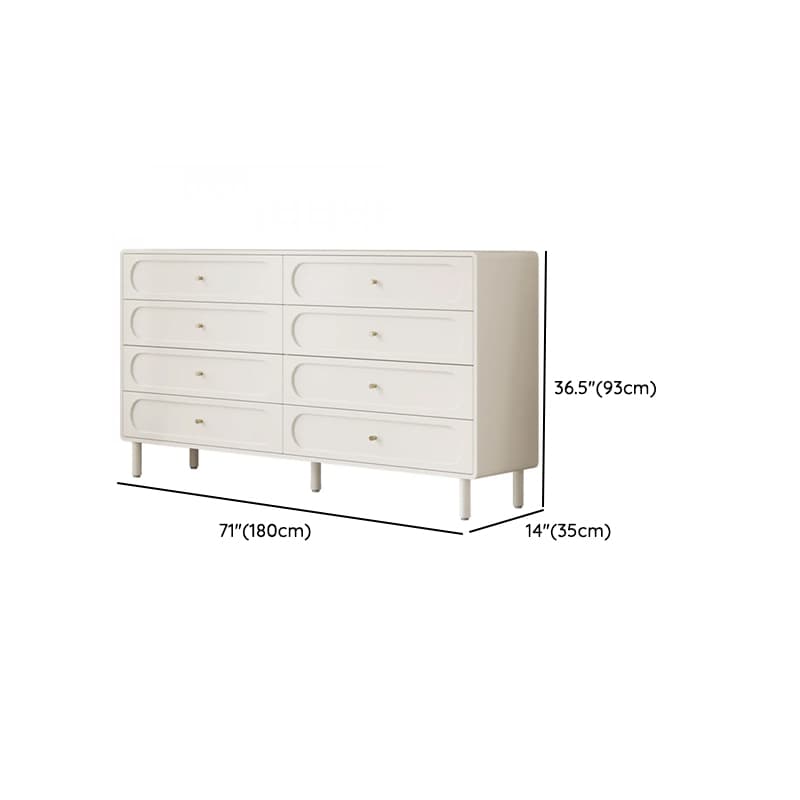 Chalk Casual Natural Wood Bachelor Chest/Console Dresser with 4/8 Drawers in Vertical/Horizontal Orientation - image 10
