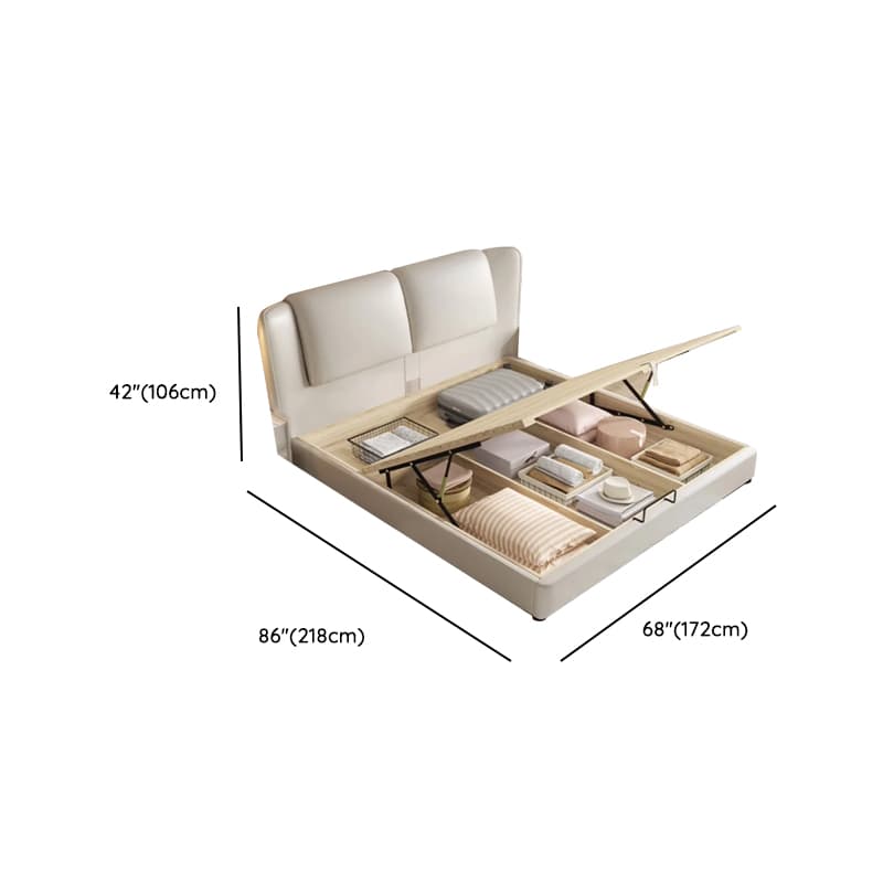 Solid Color Storage Bed/Platform Bed with Pine Wood Frame for Living Room - image 11