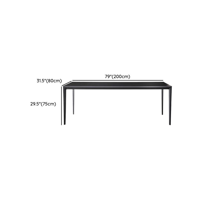 Elegant Industrial Style Dining Set in Black - 7 Piece with Metal Material - image 14