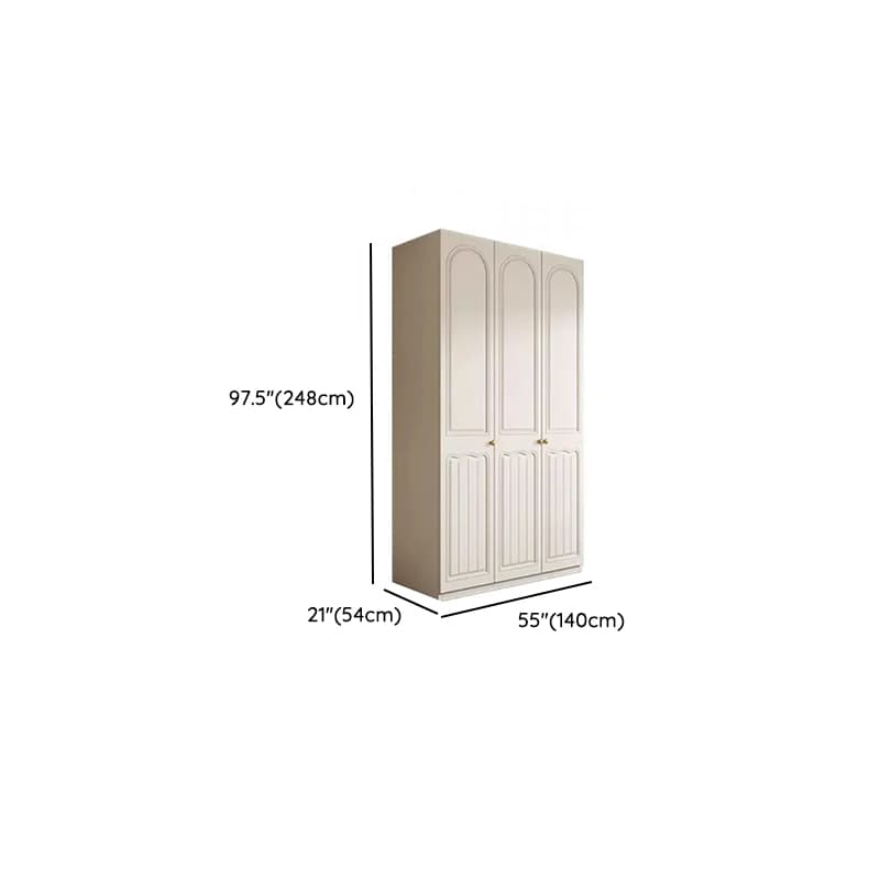 Chalk Minimalist Laminate Cabinet Armoire with Compartments, Interior Shelves, and Clothing Rod - image 20