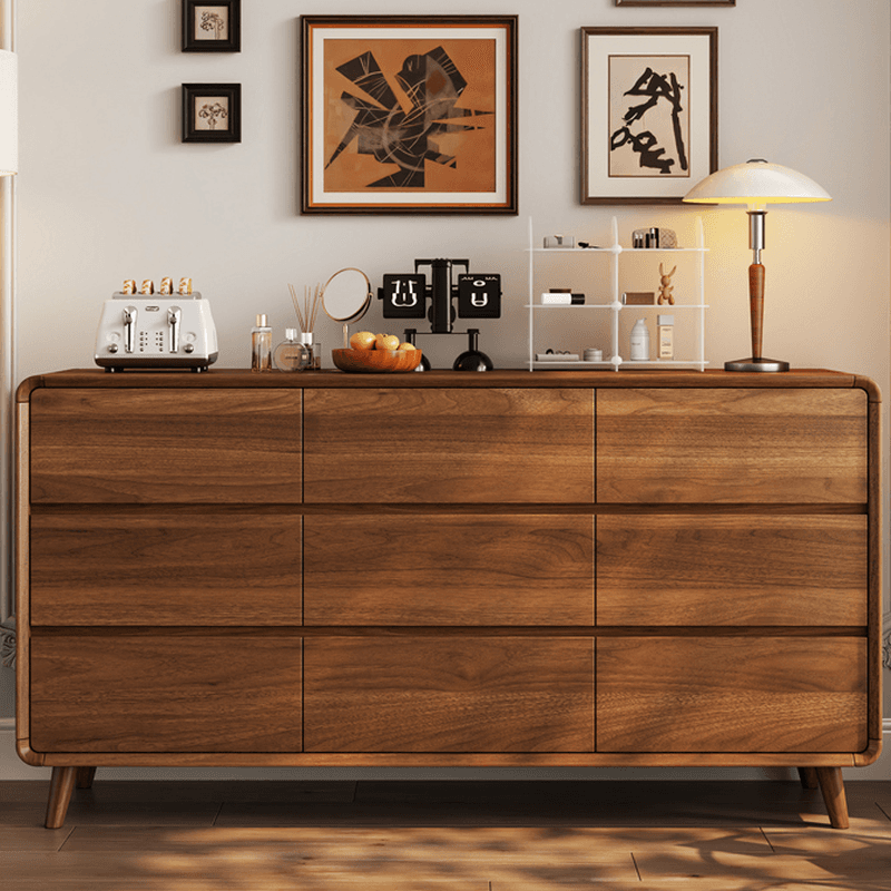 Cocoa Modern Simple Style Manufactured Wood Double Dresser/Bachelor Chest/Semainier with 6/3/5 Drawers Horizontal/Vertical