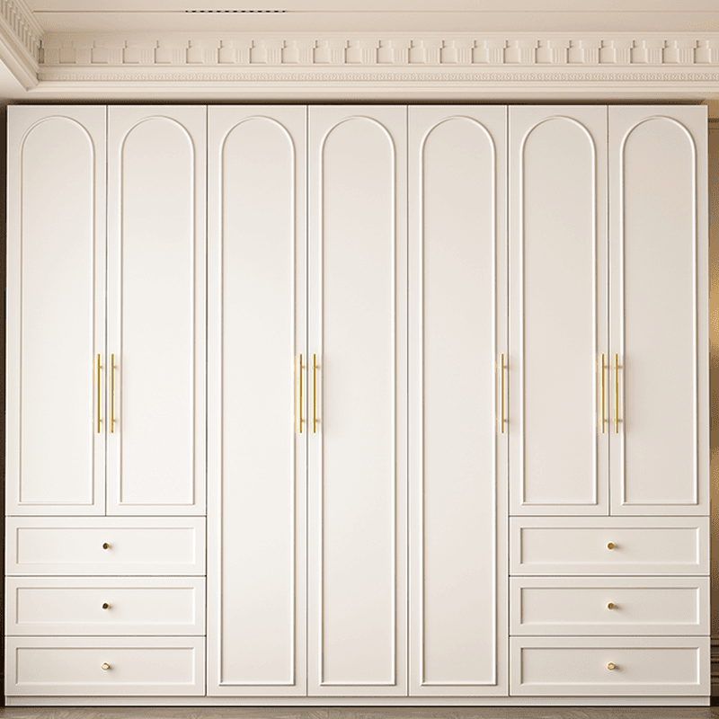 Chalk Modern Wooden Standalone Almirah with 3-Drawer/6-Drawer, Soft Close Door, and Interior Shelves