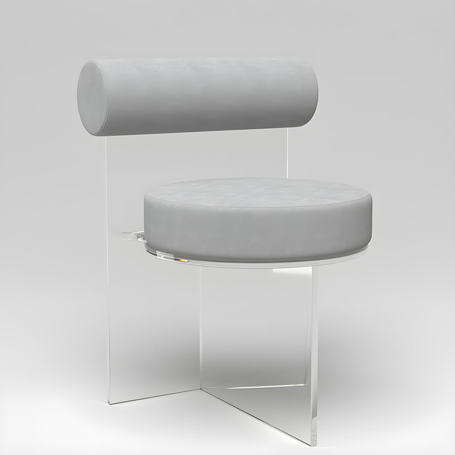 Modern Clear Leg Side Chair with Solid Back and Low Back Heights for Kitchen & Dining - image 4