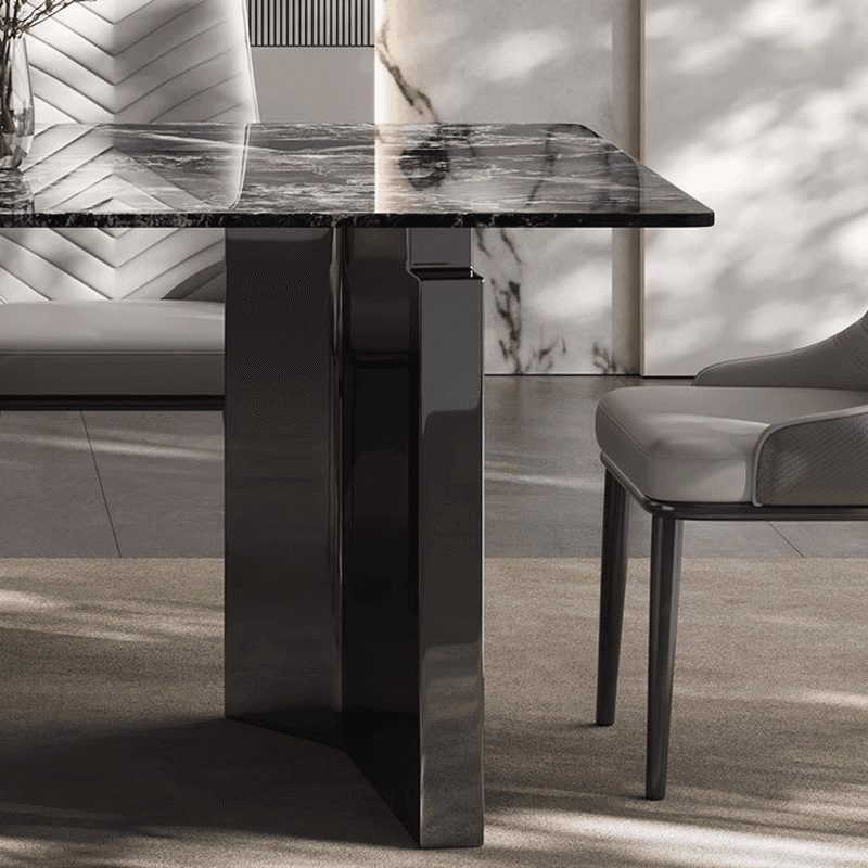 Dining Table Set with Marble Slab Top for 6 People/4 People in Multicolor - image 7