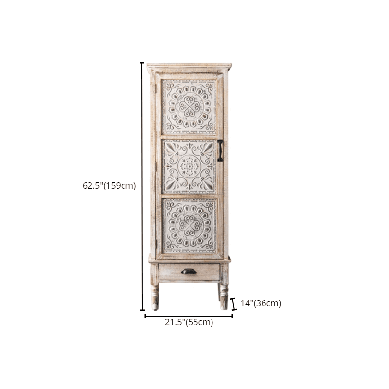 Old School Independent Accent Cabinet with Antiqued Wood - image 13